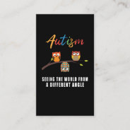 Puzzle Owl Autism Awareness Autistic Kid Business Card at Zazzle