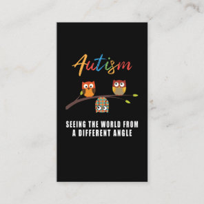 Puzzle Owl Autism Awareness Autistic Kid Business Card