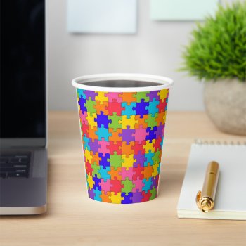 Puzzle Paper Cups by MarblesPictures at Zazzle