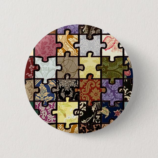 Puzzle Patchwork Button (Front)