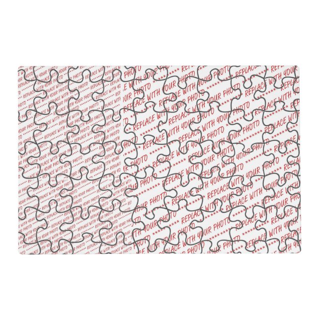 Puzzle Pattern (Add 6 Images) Placemat (Front)