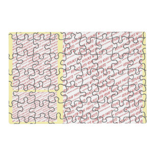 Puzzle Pattern (Add 6 Images) Placemat