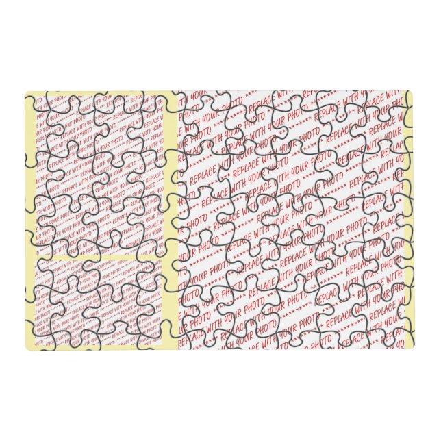 Puzzle Pattern (Add 6 Images) Placemat (Front)