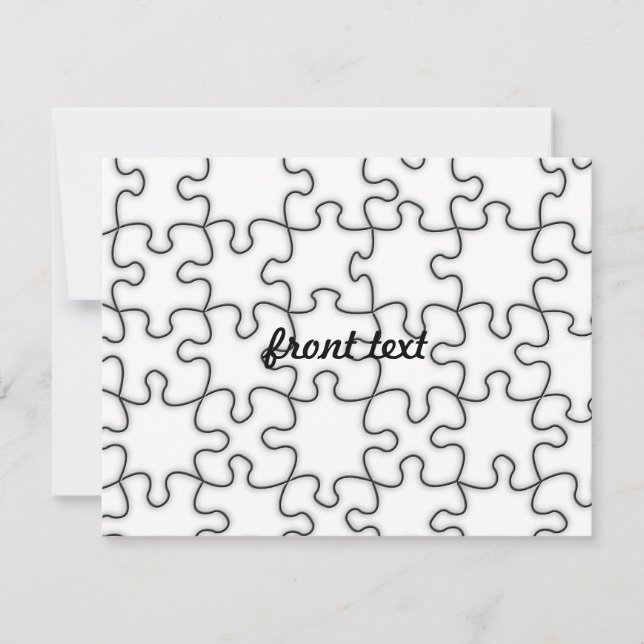 Puzzle Pattern (Add Your Image) Invitation (Front)