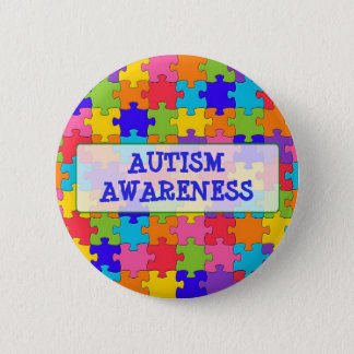 Puzzle Piece Autism Awareness BUTTON