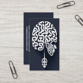 Puzzle Piece Brain Art Business Card by businessCardsRUs at Zazzle