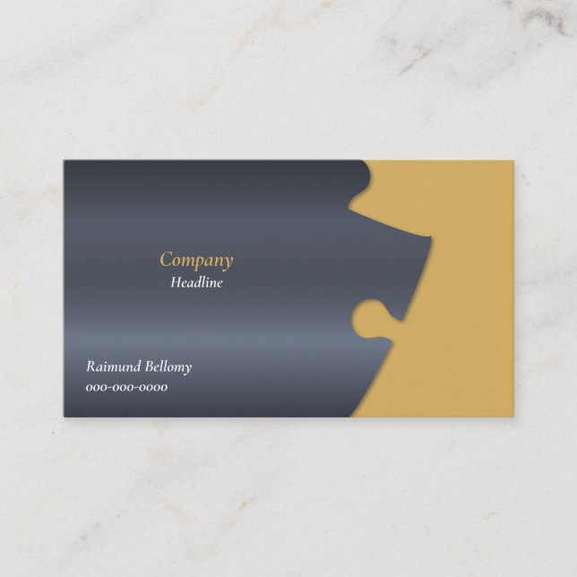 Puzzle Piece Business Card (Front)