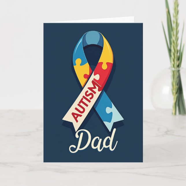 Puzzle Piece Dad Support Card (Front)