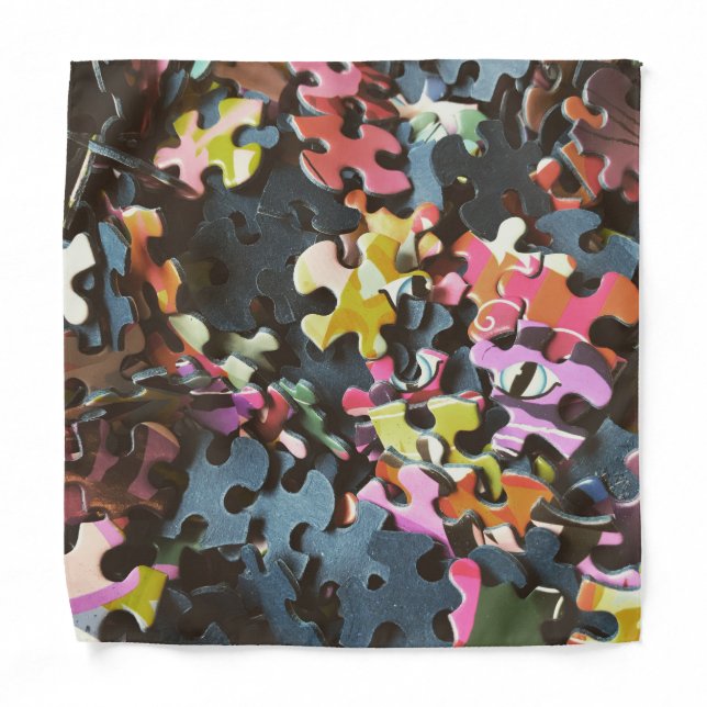 Puzzle Piece - Handkerchief / Pocket Square  Bandana (Front)