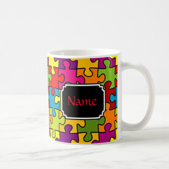 Puzzle Piece Personalized Mug (Right)