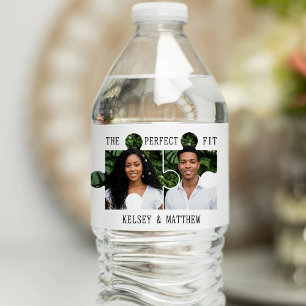 Puzzle Piece Photo Perfect Fit Wedding Water Bottle Label