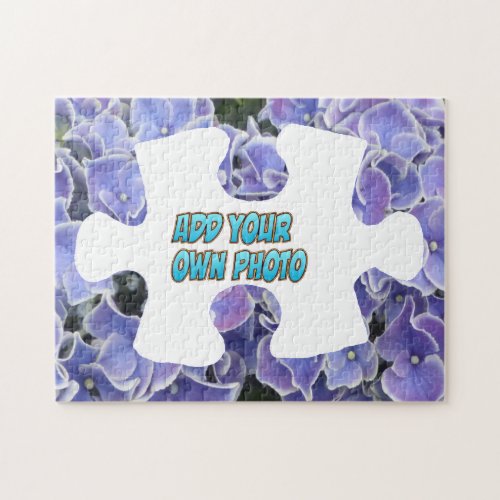 Puzzle Piece Puzzle Blue Hydrangea Add own Photo