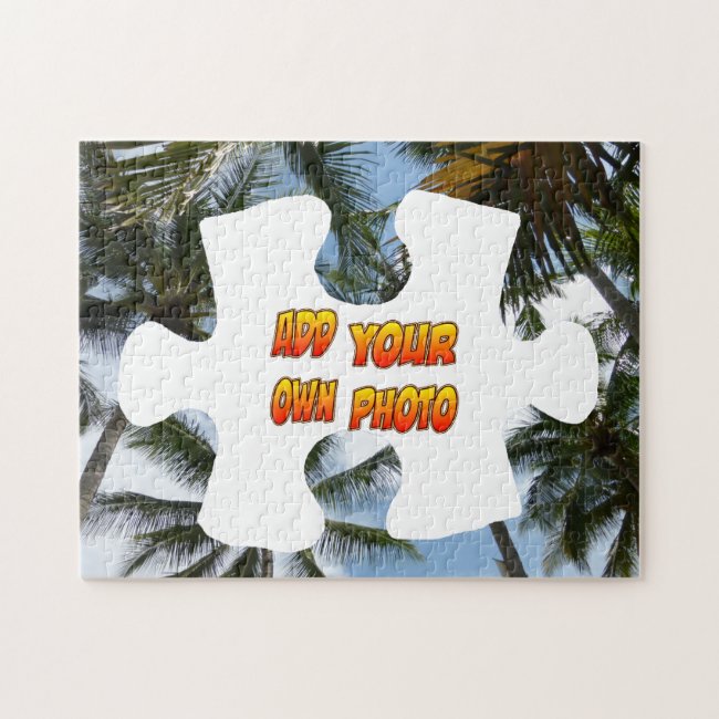 Puzzle Piece Puzzle: Palm Trees, add own Photo