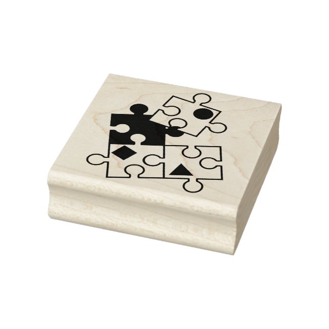 Puzzle piece rubber stamp (Stamp)