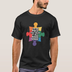 Puzzle Piece School Counselor Funny Back to School T-Shirt
