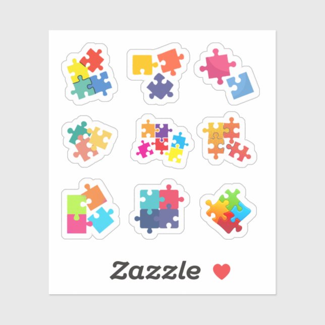 Puzzle Piece Stickers (Sheet)