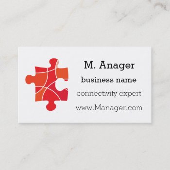 Puzzle Piece Themed Business Card by megnomad at Zazzle