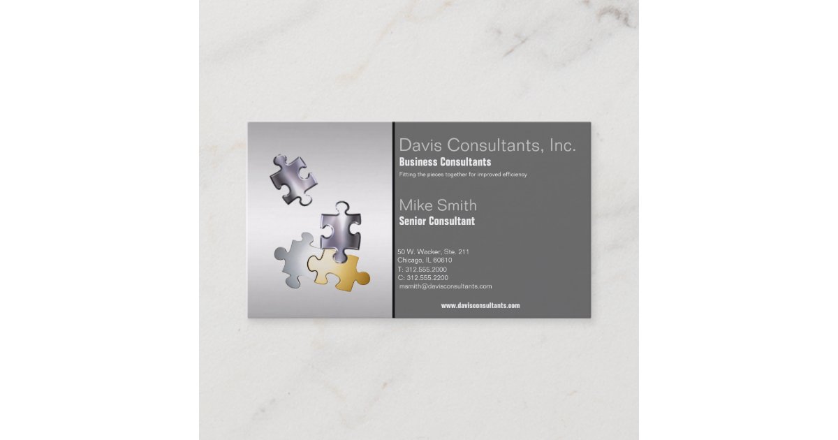 puzzle pieces business card | Zazzle