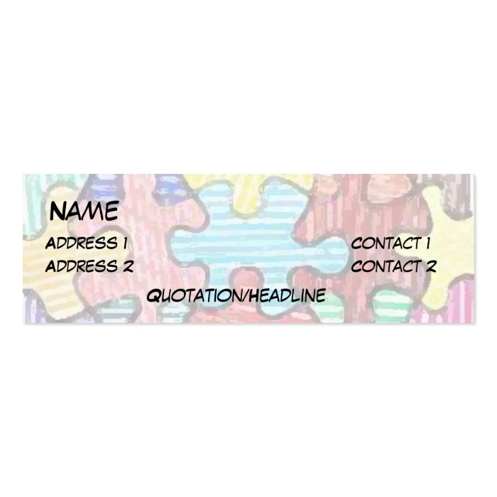 Puzzle Pieces Business Card Template