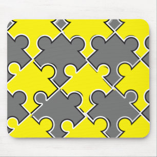 Puzzle pieces color of the year 2021 illuminating mouse pad