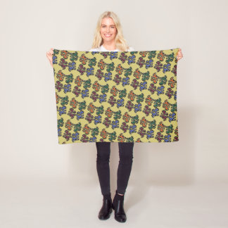 Puzzle Pieces Fleece Blanket