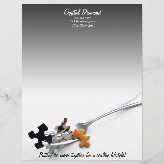 Puzzle Pieces & Fork (Front)