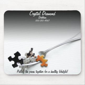 Puzzle Pieces Fork Heath Concept Template Mouse Pad