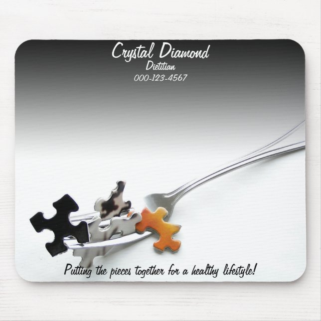 Puzzle Pieces Fork Heath Concept Template Mouse Pad (Front)