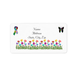 Puzzle pieces garden Address labels