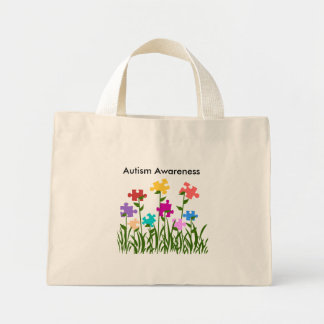 Puzzle pieces garden, Autism Awareness bag