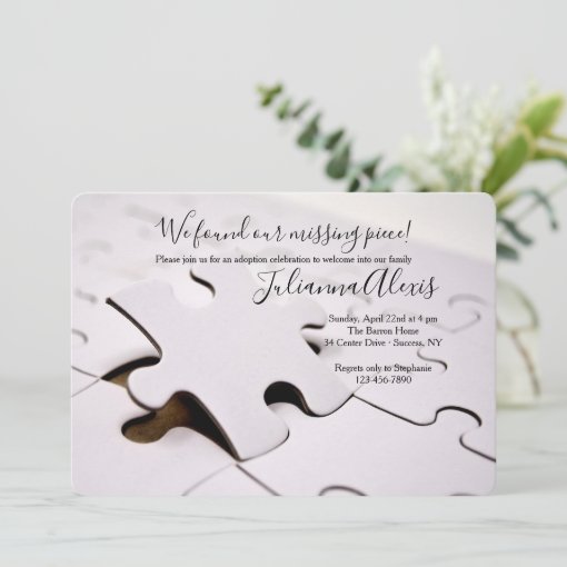 Puzzle Pieces Invitation | Zazzle