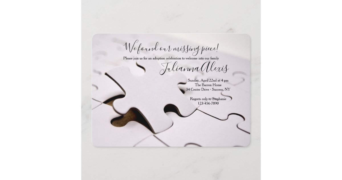 Puzzle Pieces Invitation | Zazzle.com