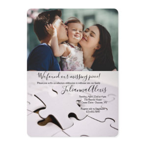 Puzzle Pieces Photo Invitation