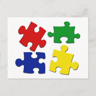 Puzzle Pieces Postcard