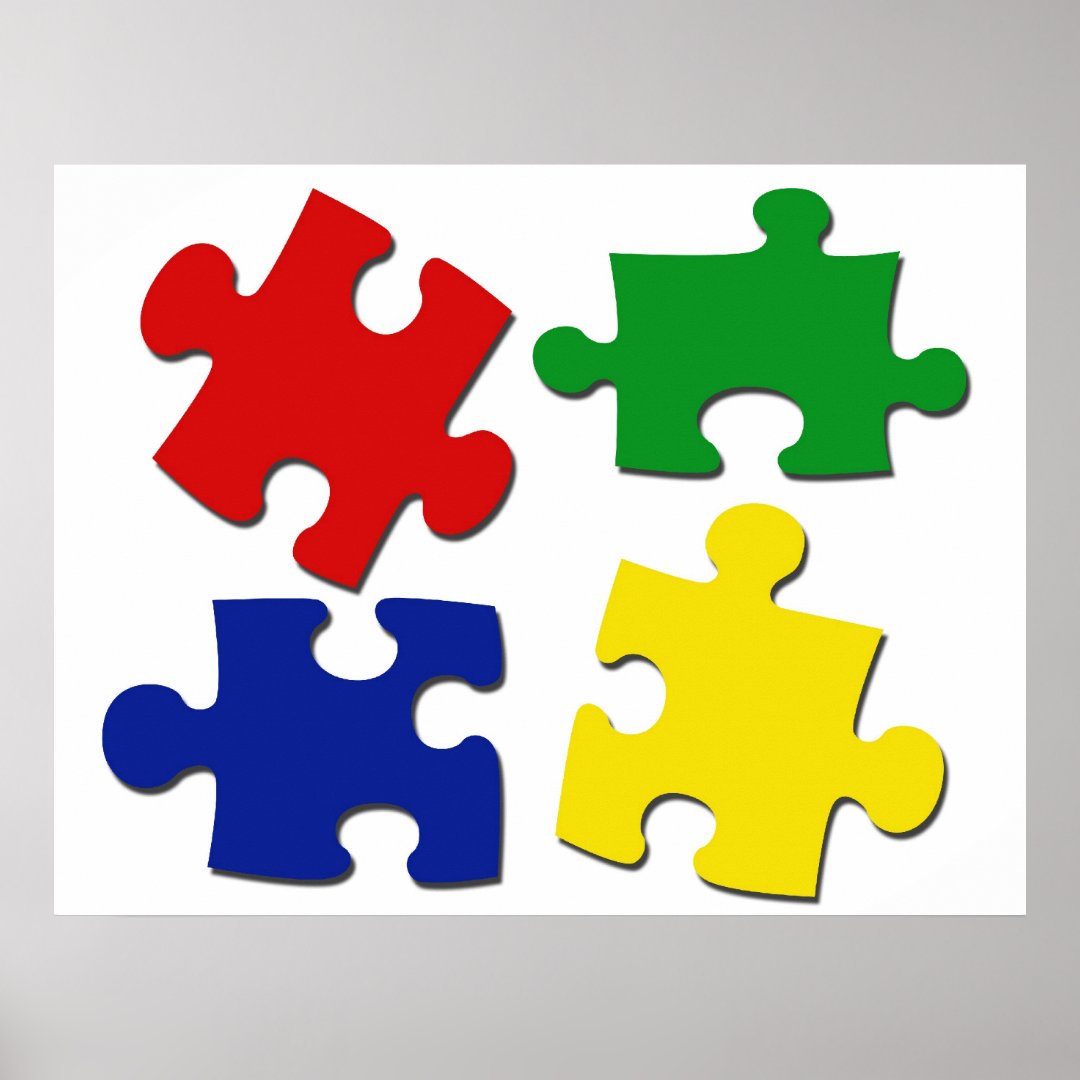 Puzzle Pieces Poster | Zazzle