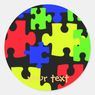 puzzle pieces sticker