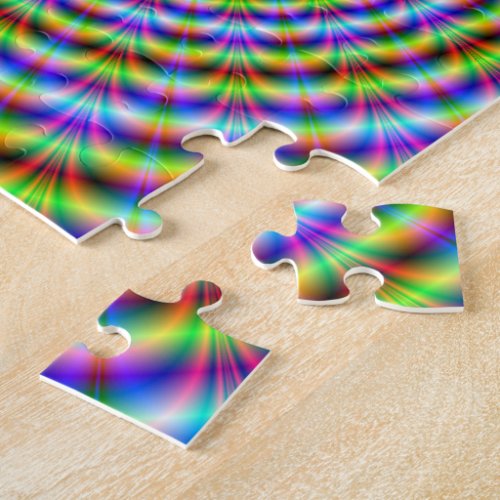 Puzzle  Psychedelic Neon Ripples