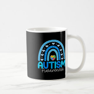 Puzzle Rainbow In April We Wear Blue Autism Awaren Coffee Mug