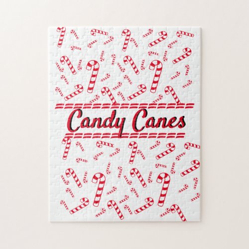 Puzzle _  Red Candy Canes with Text