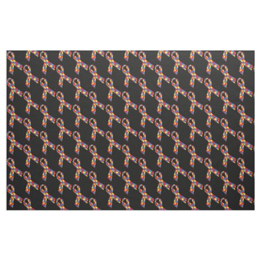 Puzzle Ribbons Tiled Pattern Fabric