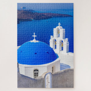 Puzzle Santorini church
