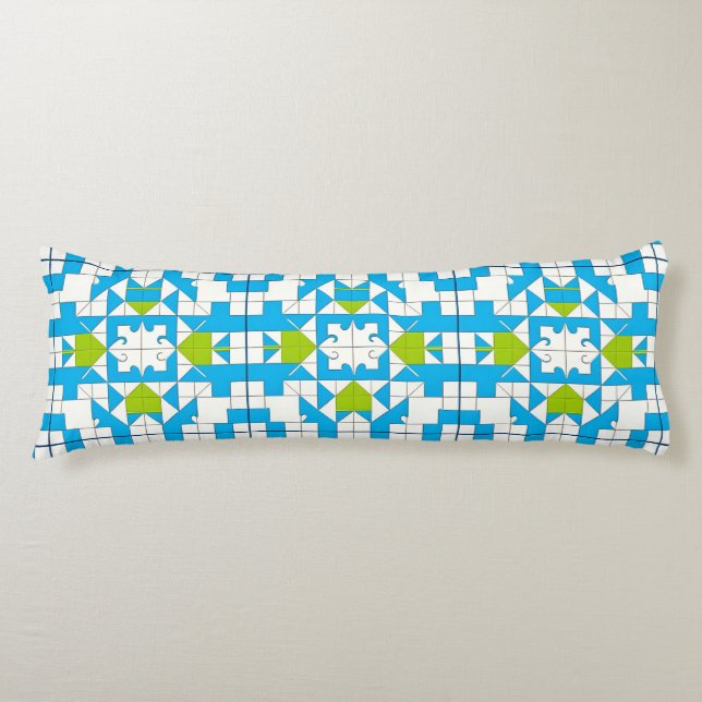 Puzzle Shape Layout For Modern Home Styling Body Pillow (Front)