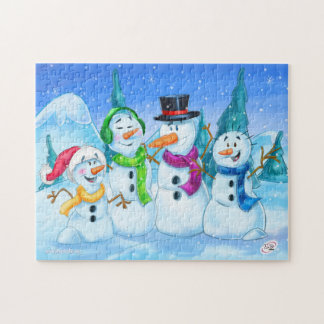 Puzzle snowmen family