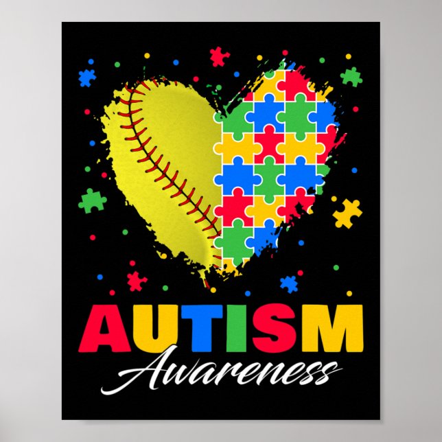 Puzzle Softbyll Ll Heart Autism Awareness Autistic Poster (Front)