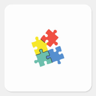 puzzle square sticker