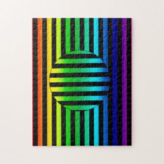 Puzzle - Striped Optical Illusion