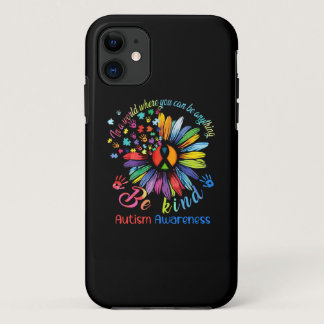 Puzzle Sunflower Be Kind Autism Awareness Support iPhone 11 Case