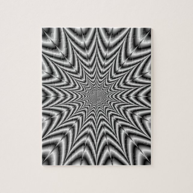 Puzzle  Super Nova in Black and White (Vertical)