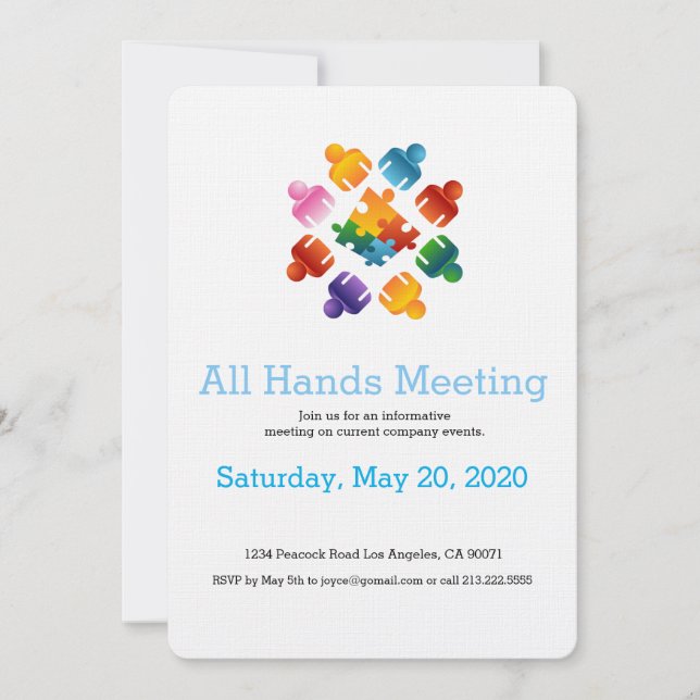 Puzzle Team Invitation (Front)