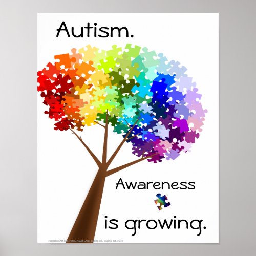 Puzzle Tree Autism Awareness Poster